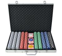 Vidaxl Jeu De Poker Avec 1000 Jetons Aluminium