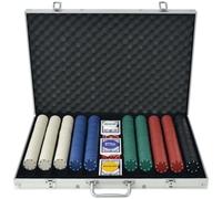 Vidaxl Jeu De Poker Avec 1000 Jetons Aluminium