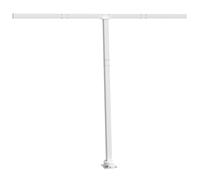 vidaXL Jeu de Poteaux d'Auvent, Poteaux de Rechange pour Auvent, Poteau de Support de Tente Terrasse Patio Jardin, Blanc 300x245 cm Fer