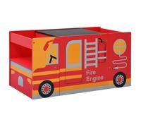 Jeu de Table et Chaises d'enfants 3 pcs Tout-Petit Garçons Filles Salle de Jeux Chambre Salon Intérieur Design en Camion de Pompiers Bois