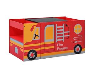 vidaXL Jeu de Table et chaises d'enfants 3 pcs Camion de Pompiers Bois