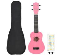 vidaXL Jeu de ukulélé soprano avec sac pour enfants Rose 23""