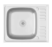 Vidaxl Jeu D'évier De Cuisine Et Égouttoir Argenté 500x600x155 Mm Inox