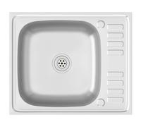 Vidaxl Jeu D'évier De Cuisine Et Égouttoir Argenté 500x600x155 Mm Inox