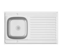 vidaXL Jeu d'Evier de Cuisine et Egouttoir Evier Encastré Lavabo de Cuisine Maison Intérieur Argenté 1000x600x155 mm Acier Inoxydable