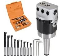 Jeu d'Outils d'Alésage 15 pcs 50 mm Tête d'Alésage MT3-F1-12 Forage vidaXL