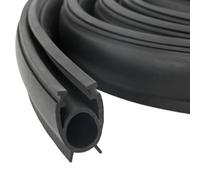 vidaXL Joint de porte de garage Noir 41 x 33 mm 4,5 m PVC