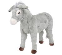 vidaXL Jouet en peluche Âne XXL Gris 91343