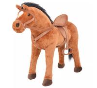Vidaxl Jouet En Peluche Cheval Marron