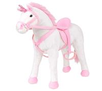 vidaXL Jouet en peluche Licorne Blanc et rose XXL 91328