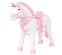 vidaXL Jouet en peluche Licorne Blanc et rose XXL 91328