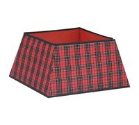 vidaXL Jupe de sapin de Noël Rouge et noir 48x48x25 cm