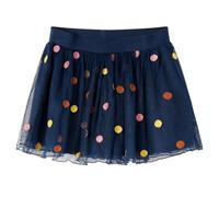vidaXL Jupe en Tulle à Pois pour Enfants Jupette Vêtement Tout-Petits Bleu Marine 116