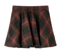 vidaXL Jupe pour Enfants Jupette Vêtement Tout-Petits Motif à Carreaux Cognac 104