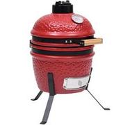 vidaXL Barbecue à fumoir Kamado 2-en-1 Céramique 56 cm Rouge 316095