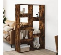 vidaXL Cloison de séparation chêne fumé 100x33x155,5cm bois ingénierie Multicolore