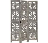 Bois Manguier Cloison de Séparation à 3 Panneaux Diviseur Paravent vidaXL