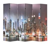 vidaXL Cloison de séparation pliable New York la nuit 228 x 170 cm