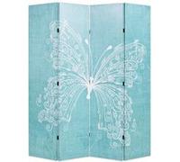 vidaXL Cloison de séparation pliable 160 x 170 cm Papillon Bleu Bleu