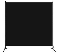 vidaXL Kamerscherm met 1 paneel 175x180 cm zwart320738 Noir G