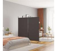 vidaXL Paravent Cloison de séparation 2 panneaux pliable 175x180 cm tissu marron 350259