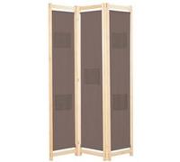 vidaXL Kamerscherm met 3 panelen 120x170x4 cm stof bruin248179 Brun G