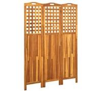 vidaXL Cloison de séparation 3 panneaux 121x2x170 cm Bois d'acacia