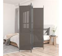 Kamerscherm met 3 panelen 150x220 cm stof antracietkleurig350196