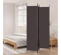 vidaXL Cloison de séparation 3 panneaux Marron 150x220 cm Tissu Marron
