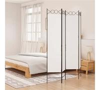 vidaXL Paravent 350150 4 panneaux 160x200 cm tissu blanc