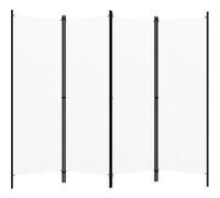 vidaXL Cloison de séparation 4 panneaux Blanc crème 200x180 cm Blanc