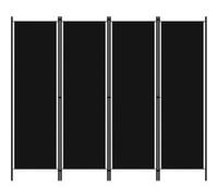 vidaXL Kamerscherm met 4 panelen 200x180 cm zwart 320722 Noir G