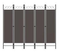 vidaXL Cloison de séparation 5 panneaux Anthracite 200x180 cm