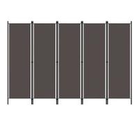 vidaXL Cloison de séparation 5 panneaux Anthracite 250 x 180 cm