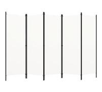Kamerscherm met 5 panelen 250x180 cm wit320723