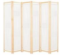 vidaXL Kamerscherm met 6 panelen 240x170x4 cm stof crÃme 248174 Crème G
