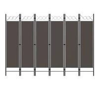 vidaXL Cloison de séparation 6 panneaux Anthracite 240x180 cm Gris