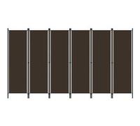vidaXL Cloison de séparation 6 panneaux Marron 300x180 cm Marron