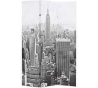 Cloison de Séparation Pliable 120x170cm New York Noir et Blanc Paravent vidaXL