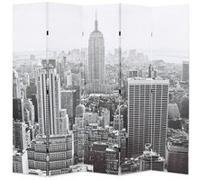 vidaXL Cloison de séparation pliable 200x170 cm New York Noir et blanc