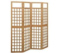 vidaXL Kamerscherm/trellis met 4 panelen161x180 cm massief vurenhout316479 Brun G