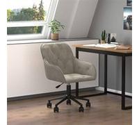 vidaXL Chaise de bureau pivotante 344867 Velours gris clair
