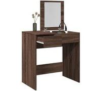 vidaXL Kaptafel met spiegel 73x46,5x120 cm bruin eikenkleurig848226 Marron G