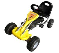 vidaXL Kart à Pédales Jaune pour Enfants Véhicule Voiture Jouet Jardin Terrain 90252