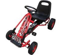 Kart à Pédales Rouge Siège Ajustable Voiture Auto Véhicule Karting vidaXL
