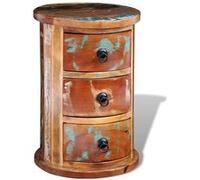 vidaXL Kast met 3 lades massief gerecycled hout 241646 Brun G