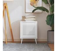 vidaXL Porte de placard à persiennes 39,5x39,4 cm - Bois de pin massif blanc 151142