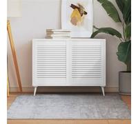 vidaXL Portes à persiennes 2 pcs Bois de pin massif Blanc 61,5x49,4 cm