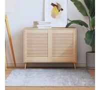 vidaXL Kastdeuren met lamellen 2 st 61,5x49,4 cm massief grenenhout151119 Brun G