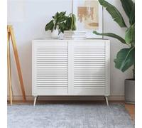 vidaXL Portes à persiennes 2 pcs Bois de pin massif blanc 69 x 49,4 cm